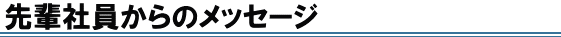 先輩社員の声