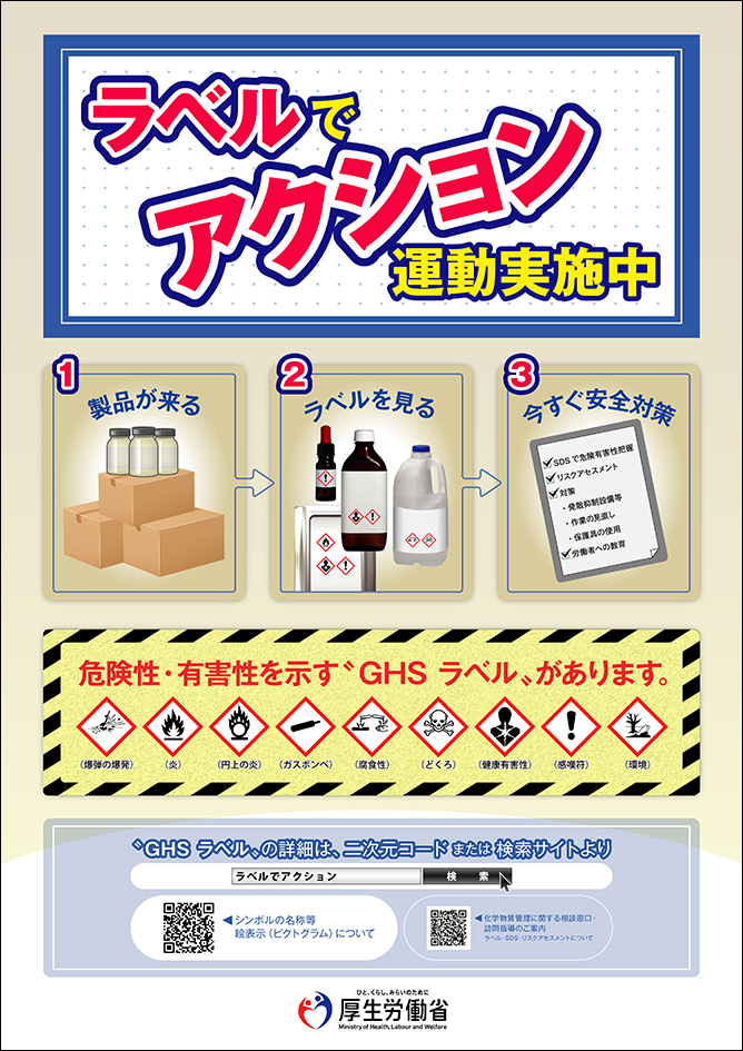 化学物質による健康障害を防ぐ啓蒙ポスター