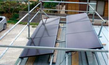 建作業所における太陽光発電の利用