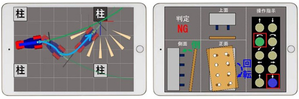 走行経路指示ガイダンス/リモコン操作指示ガイダンス