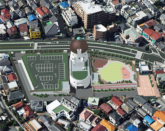 大谷口給水所配水池ポンプ棟築造工事（東京都水道局発注）