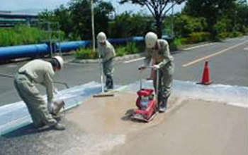 保水材転圧